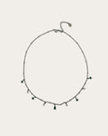 Green stone necklace - Zilver