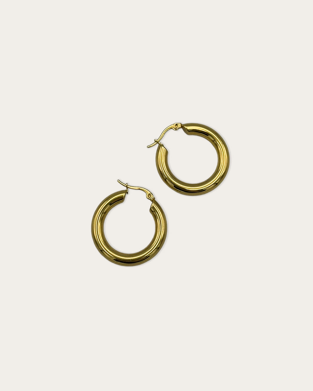 Hoop earrings large - Goud