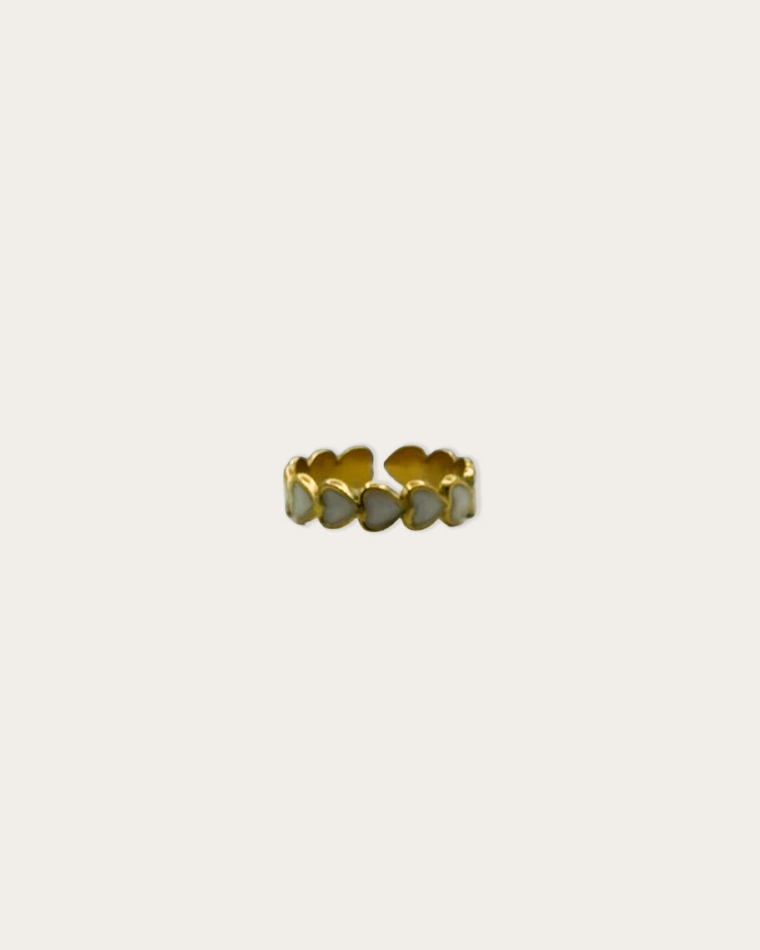 Love ring white - Goud