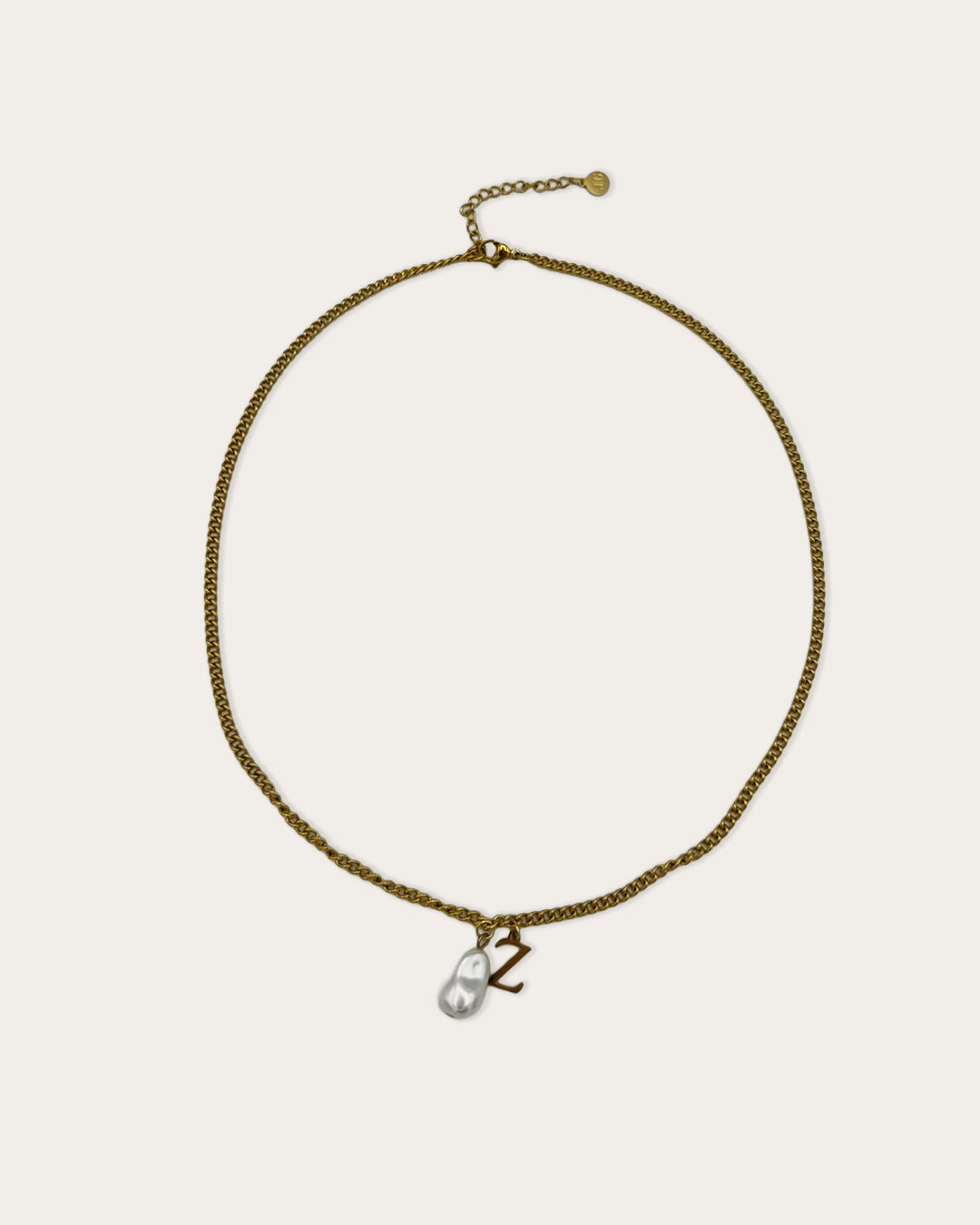 Initial Z pearl necklace - Goud