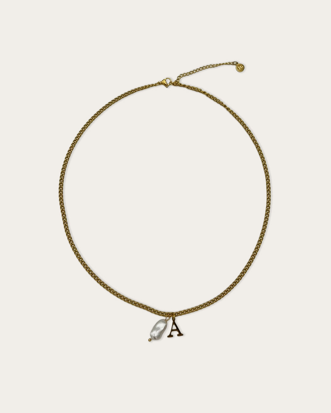 Initial A pearl necklace - Goud