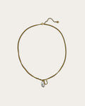 Initial U pearl necklace - Goud