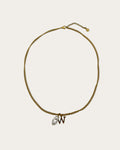 Initial W pearl necklace - Goud