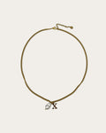 Initial X pearl necklace - Goud