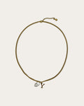 Initial Y pearl necklace - Goud