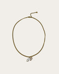 Initial F pearl necklace - Goud