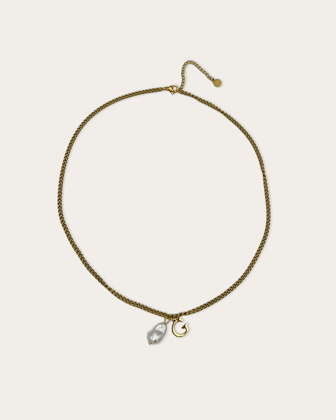 Initial G pearl necklace - Goud