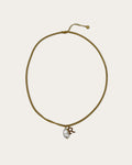 Initial R pearl necklace - Goud