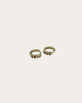 Round stone earrings - Goud