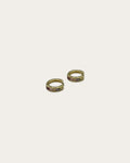 Square stone earrings - Goud