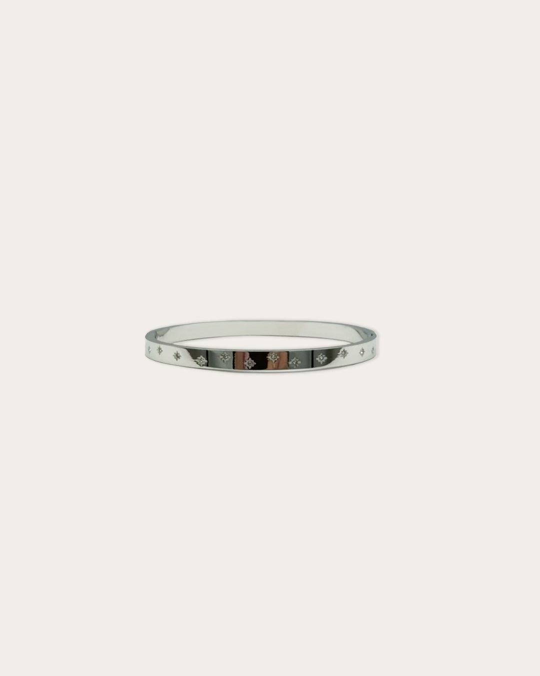 Star bangle bracelet - Zilver