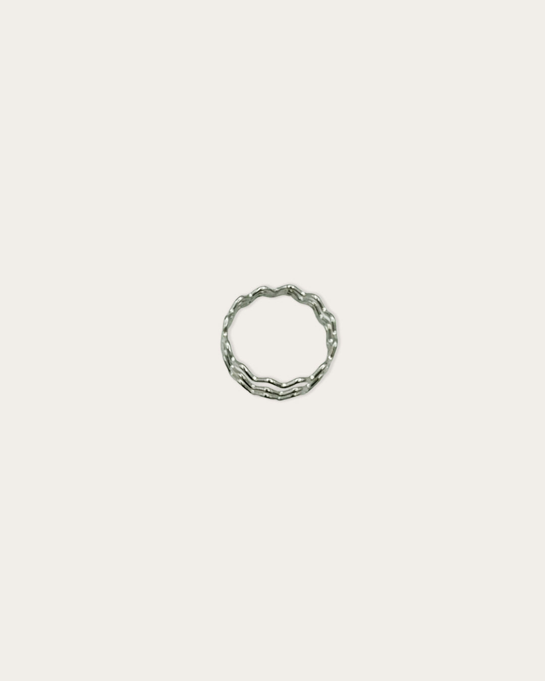 Ribbel ring - Zilver